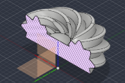 Section view of the swirled lid