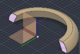 Section view of the ring that locks onto the base
